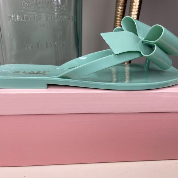 Bow Tie Jelly Sandal - Mint - Picture 2 of 5